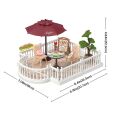 RoboTime 3D-Puzzle Erweiterung für Miniaturhäuser Terrasse mit Sonnenschirm